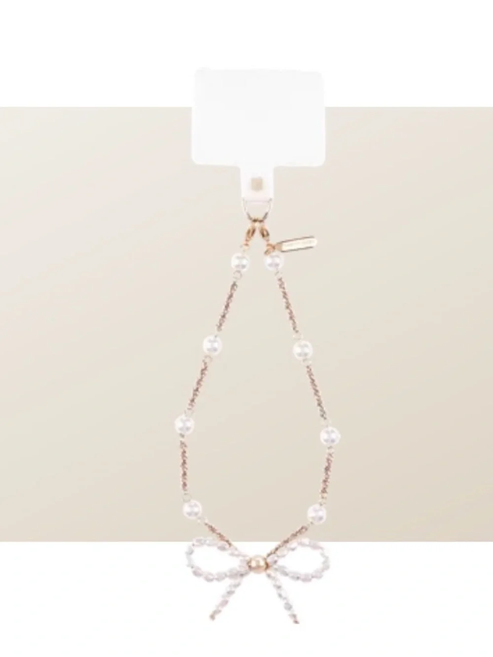 NWT-Elizabeth James Pearl Bow Phone Holder